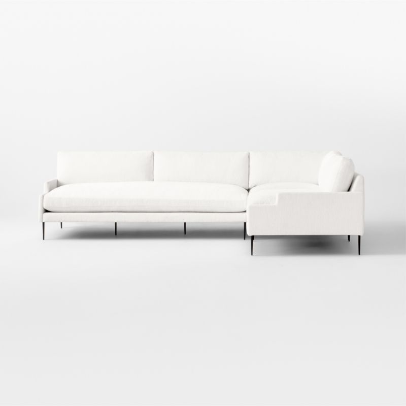 Scalino 3-Piece Sectional Sofa with Right Arm Chair Bloce Noir - image 3 of 7