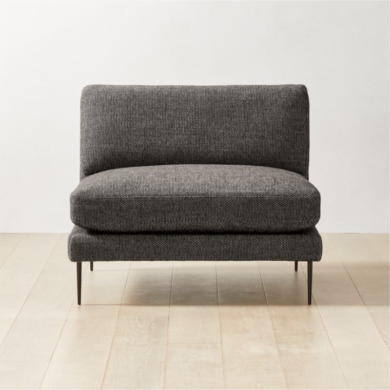 Scalino Grey Armless Chair - image 0 of 8