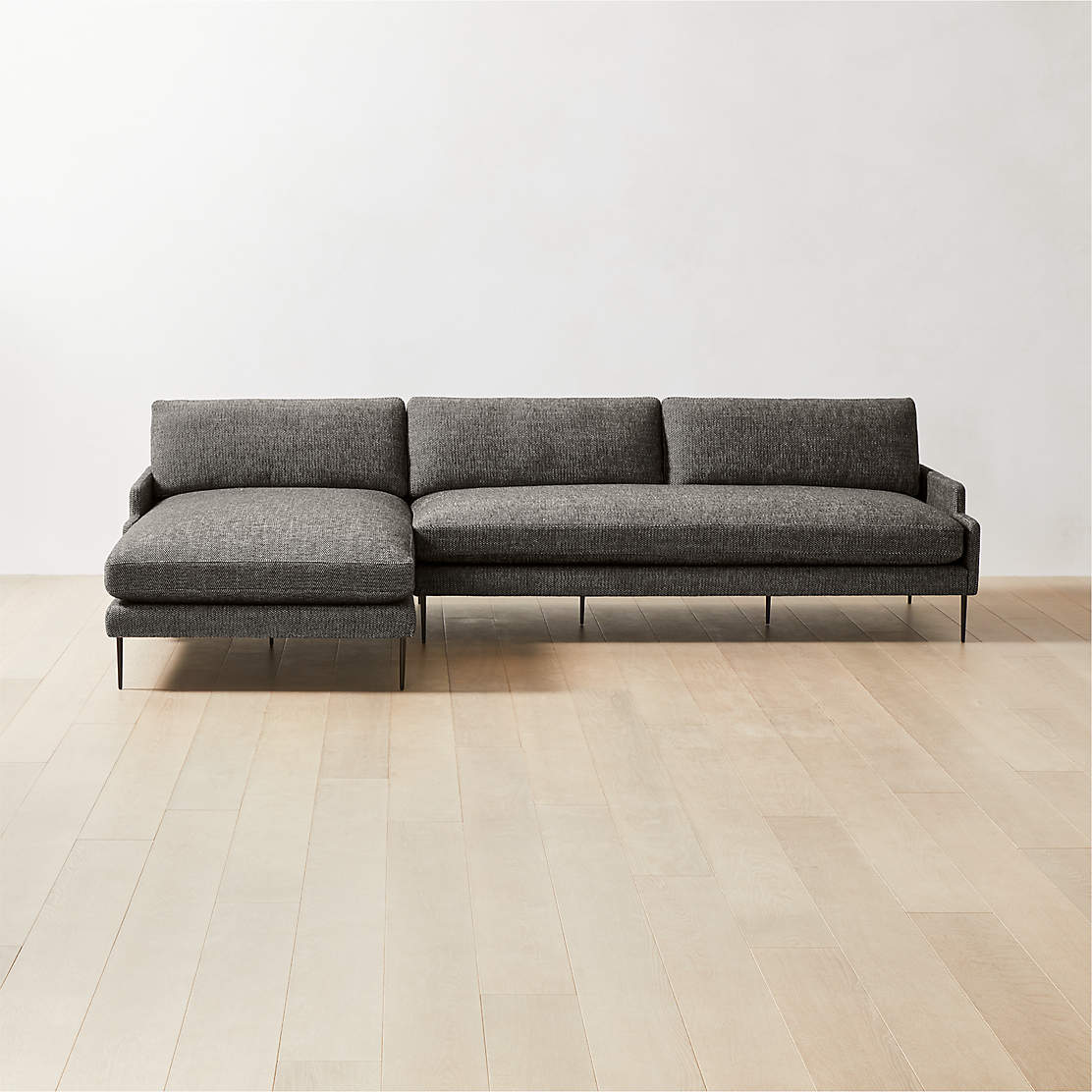Scalino 2Piece Left Arm Modern Chaise Sectional Sofa Dream Pina Colada