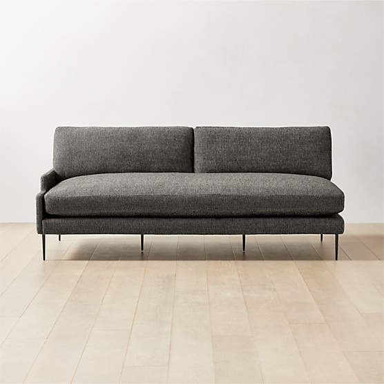 Scalino Grey Left-Arm Loveseat