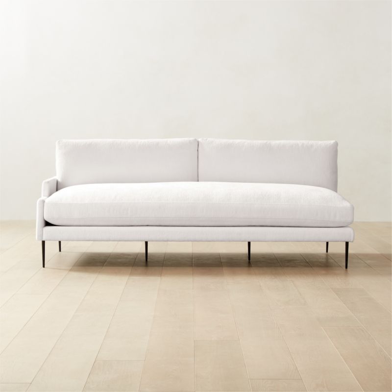 Scalino Left Arm Loveseat Bloce Noir - image 2 of 8