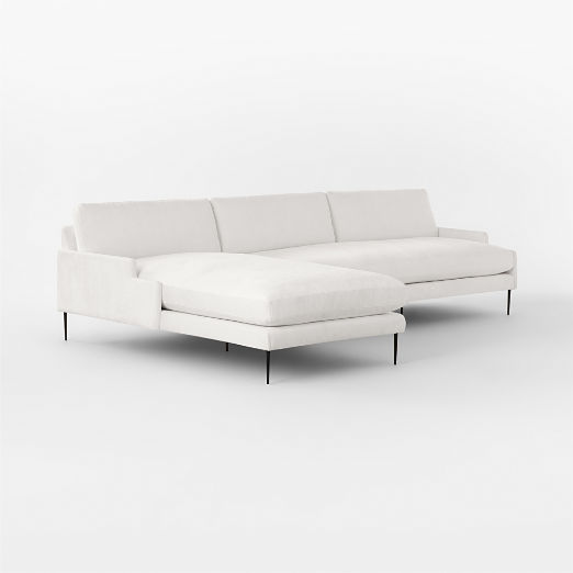 Scalino 2-Piece Left Arm Chaise Sectional Sofa Luca Espresso