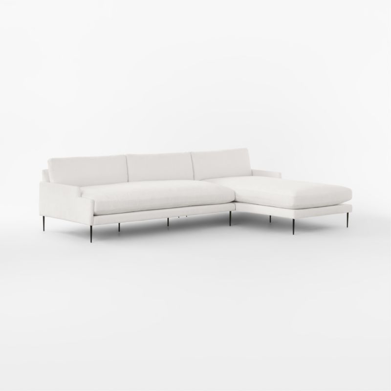 Scalino 2-Piece Right Arm Chaise Sectional Sofa Bloce Noir - image 4 of 8