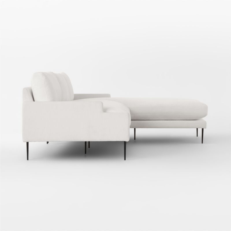 Scalino 2-Piece Right Arm Chaise Sectional Sofa Bloce Noir - image 5 of 8