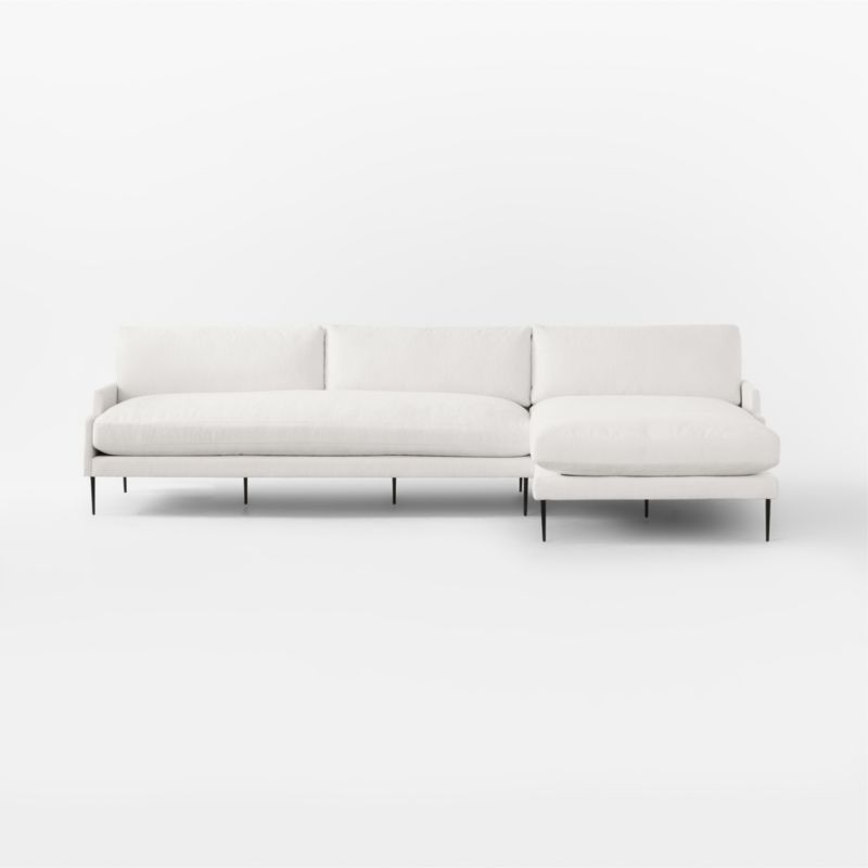 Scalino 2-Piece Right Arm Chaise Sectional Sofa Bloce Noir - image 3 of 8