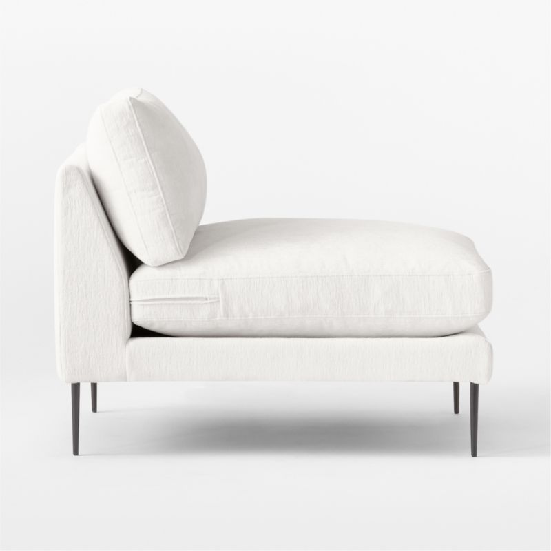 Scalino Armless Chair with Metal Legs Taylor Felt Grey | CB2