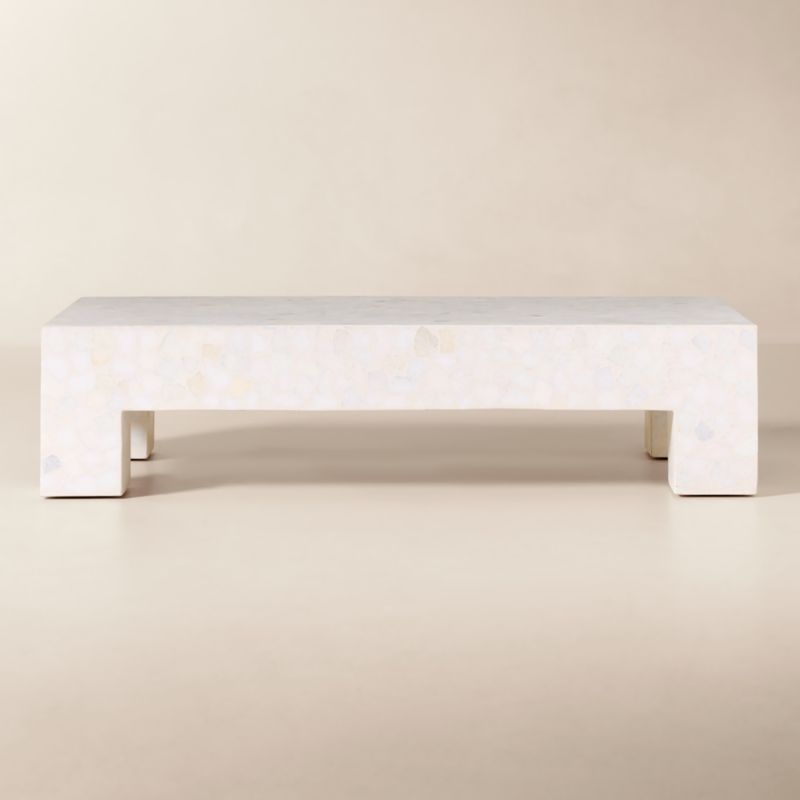 Viewing product image Scatola 60" Rectangular Terrazzo Outdoor Coffee Table - image 1 of 4