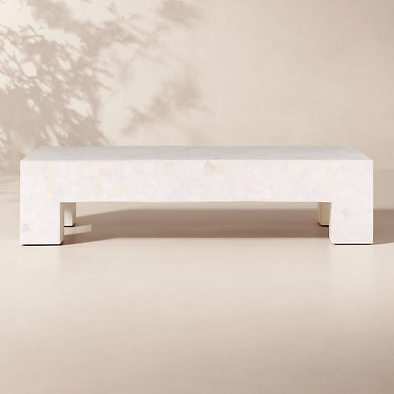 Scatola 60" Rectangular Terrazzo Outdoor Coffee Table
