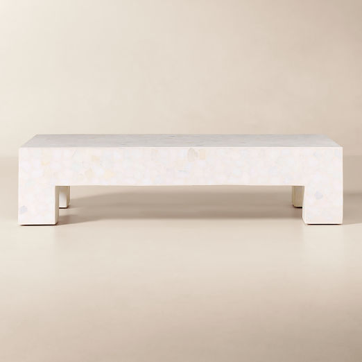 Scatola 60" Rectangular Terrazzo Outdoor Coffee Table
