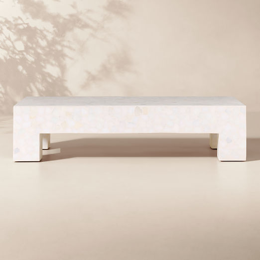 Scatola 60" Rectangular Terrazzo Outdoor Coffee Table