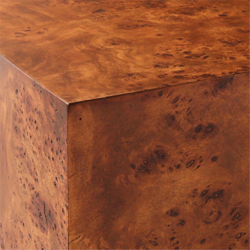 Scatola Rectangular Brown Burl Wood Coffee Table - image 6 of 8