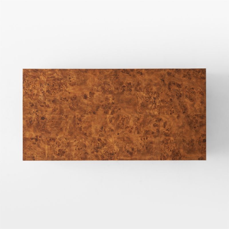 Scatola Rectangular Brown Burl Wood Coffee Table - image 7 of 8