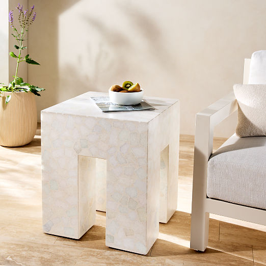 Scatola Square Terrazzo Outdoor Side Table