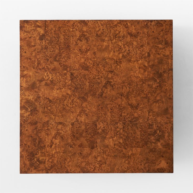 Scatola 47.5 Square Brown Burl Wood Coffee Table - image 7 of 8