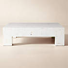 Estelle 66" Oval White Resin Coffee Table