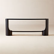 Bodene 82" Black Resin Console Table