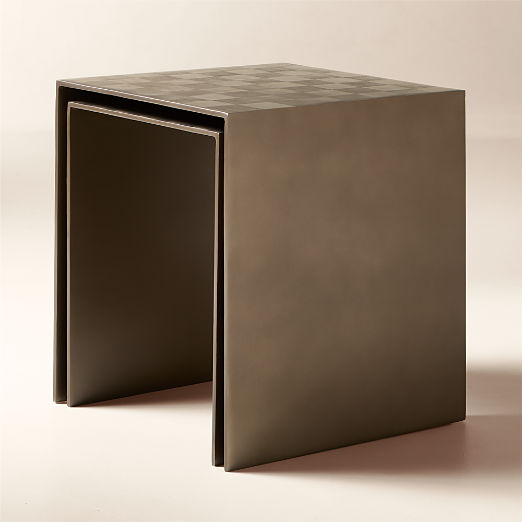 Score 2-Piece Cast Aluminum Game Side Table Set