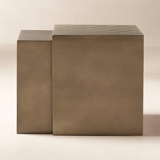 Score 2-Piece Cast Aluminum Game Side Table Set