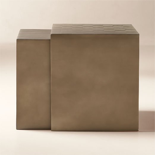 Score 2-Piece Cast Aluminum Game Side Table Set