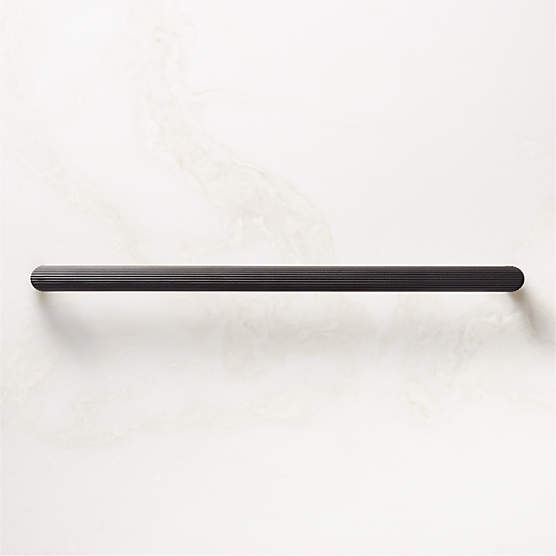 Curveaux Scored Black Cabinet Handle 10''