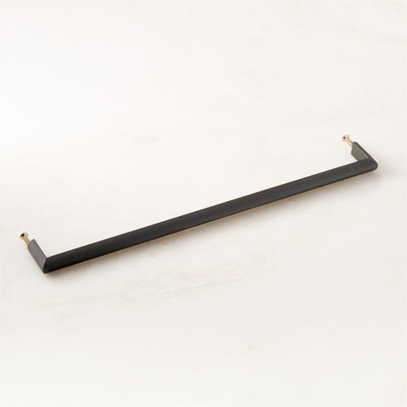 Curveaux Scored Black Cabinet Handle 12'' - image 4 of 6