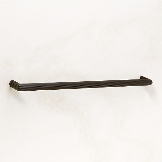 Curveaux Scored Black Cabinet Handle 12''