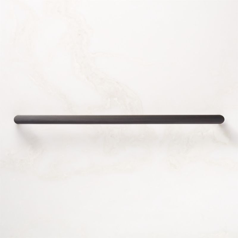 View Curveaux Scored Black Cabinet Handle 12'' details