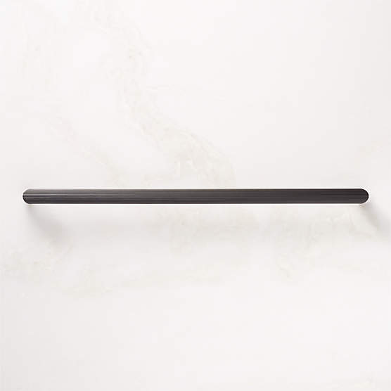 Curveaux Scored Black Cabinet Handle 12''