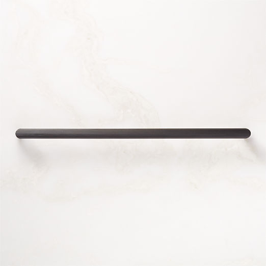 Curveaux Scored Black Cabinet Handle 12''