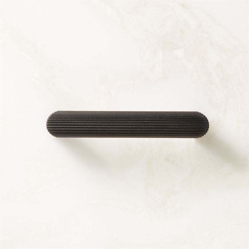 Viewing product image Curveaux Scored Black Cabinet Handle 3" - image 1 of 6