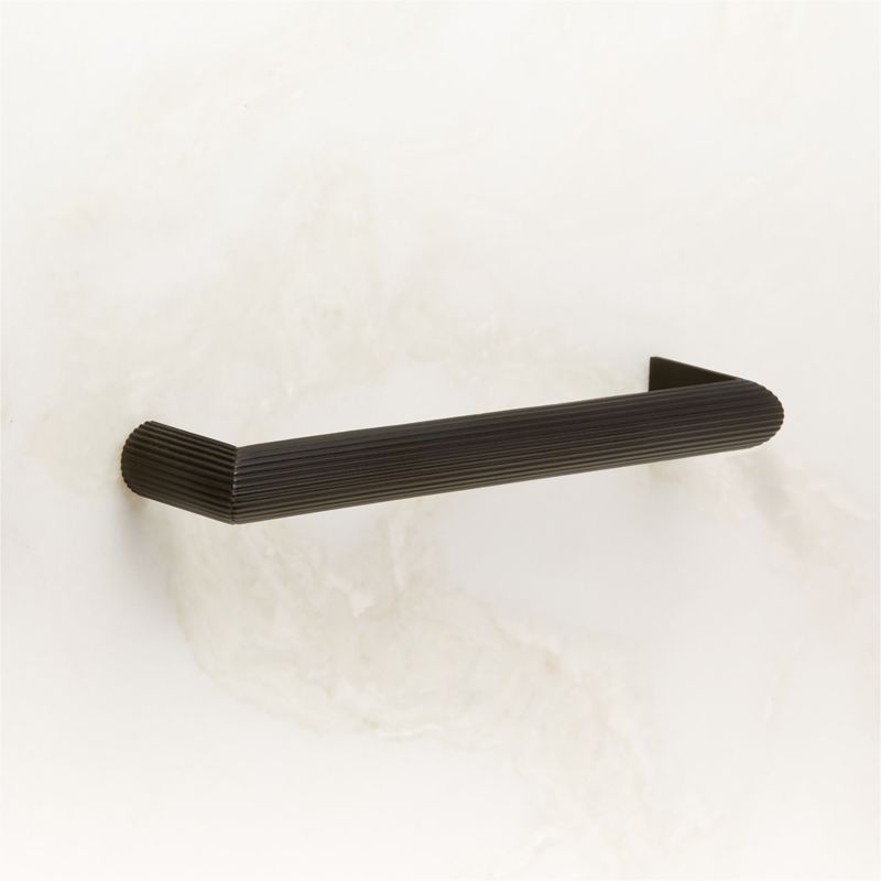 Curveaux Scored Black Cabinet Handle 5'' - image 3 of 6