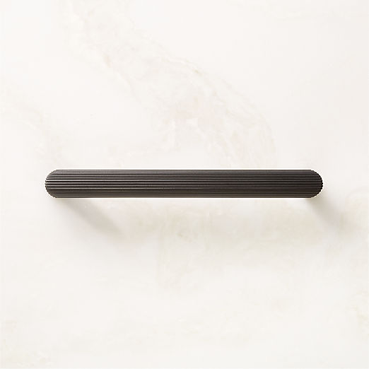 Curveaux Scored Black Cabinet Handle 5''