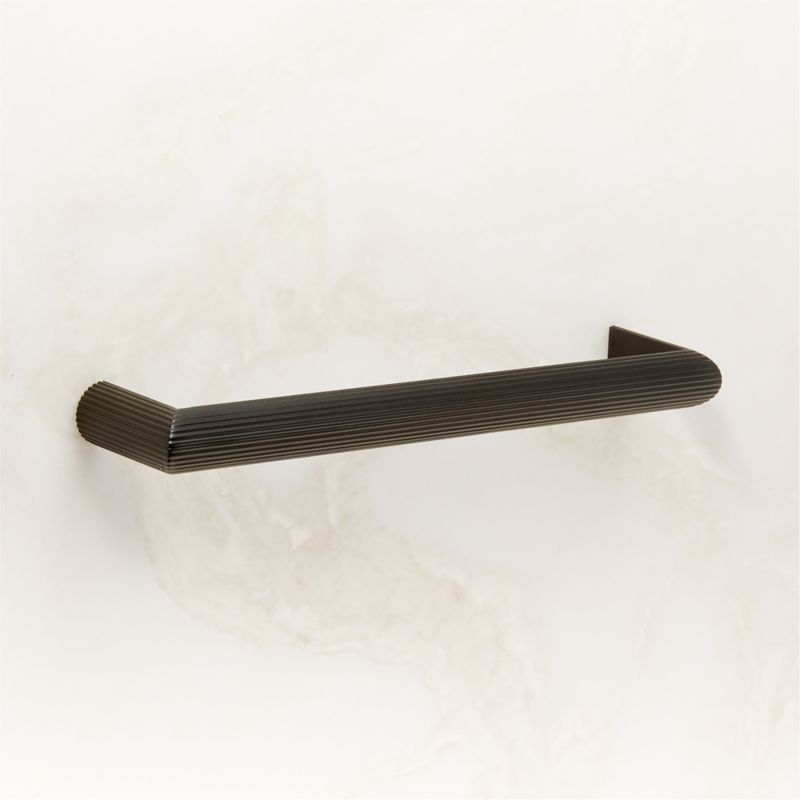 Curveaux Scored Black Cabinet Handle 6'' - image 3 of 6