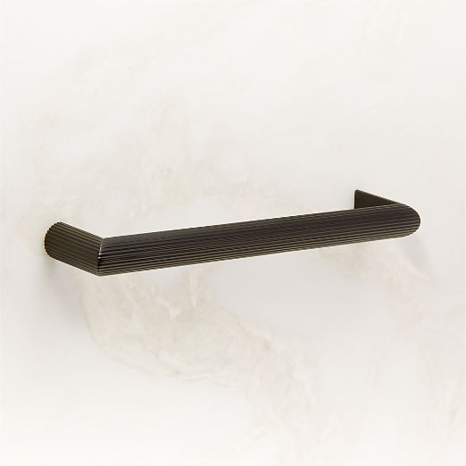 Curveaux Scored Black Cabinet Handle 6''