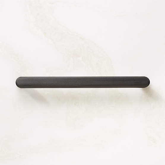 Curveaux Scored Black Cabinet Handle 6''