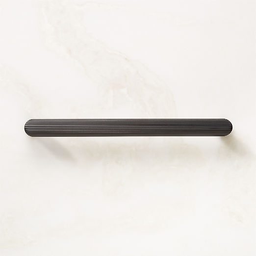 Curveaux Scored Black Cabinet Handle 6''