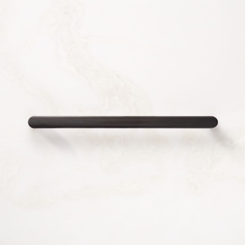 Curveaux Scored Black Cabinet Handle 8'' - image 0 of 6