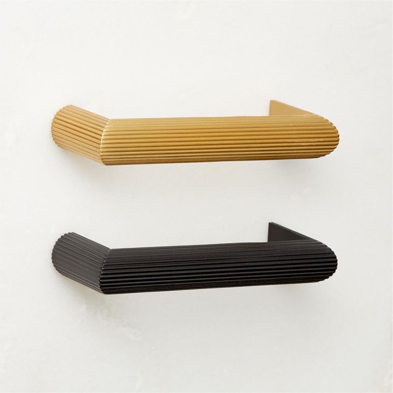 Lavau Unlacquered Brass Cabinet Handle with Backplate 3