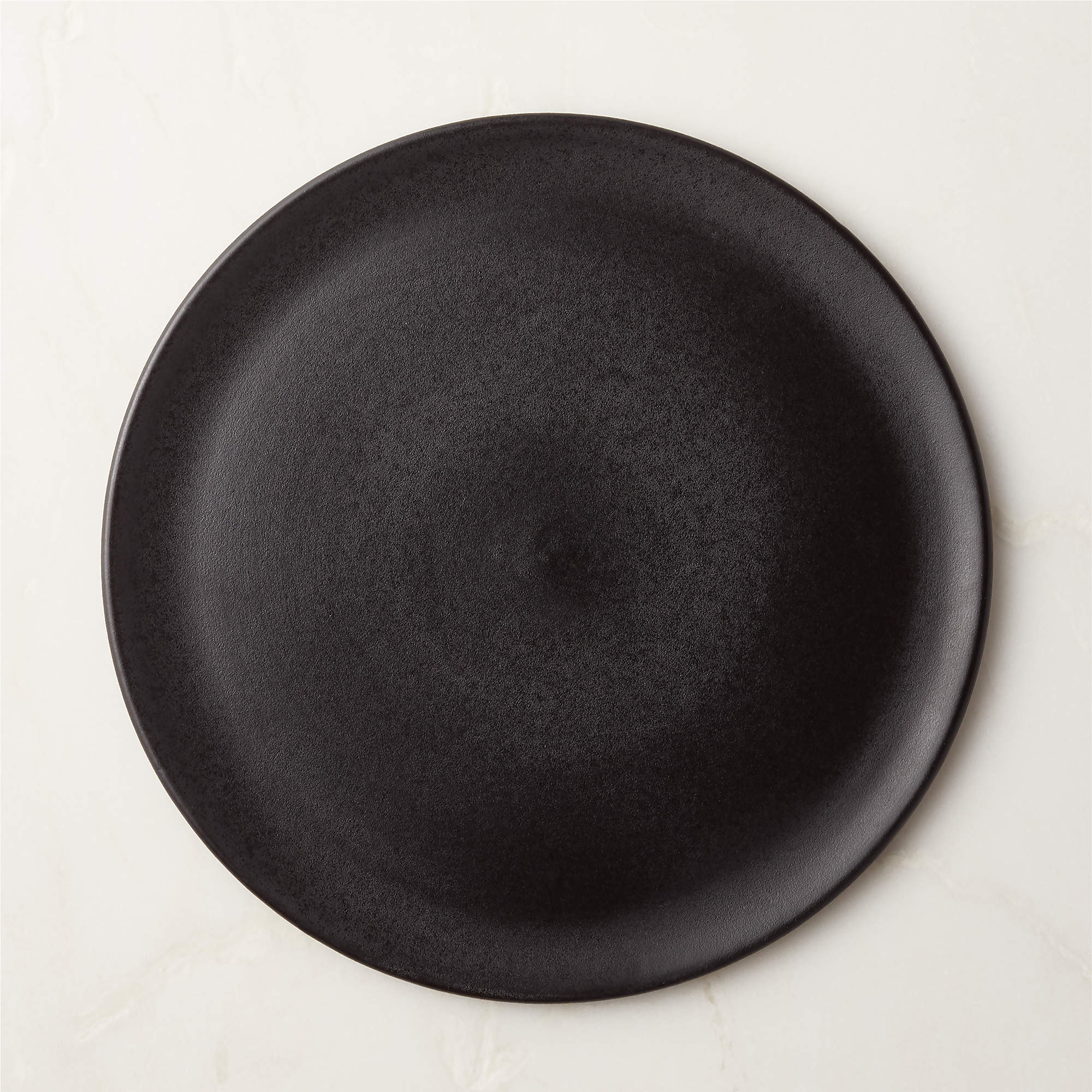 Sculpt Modern Black Dinner Plate + Reviews CB2
