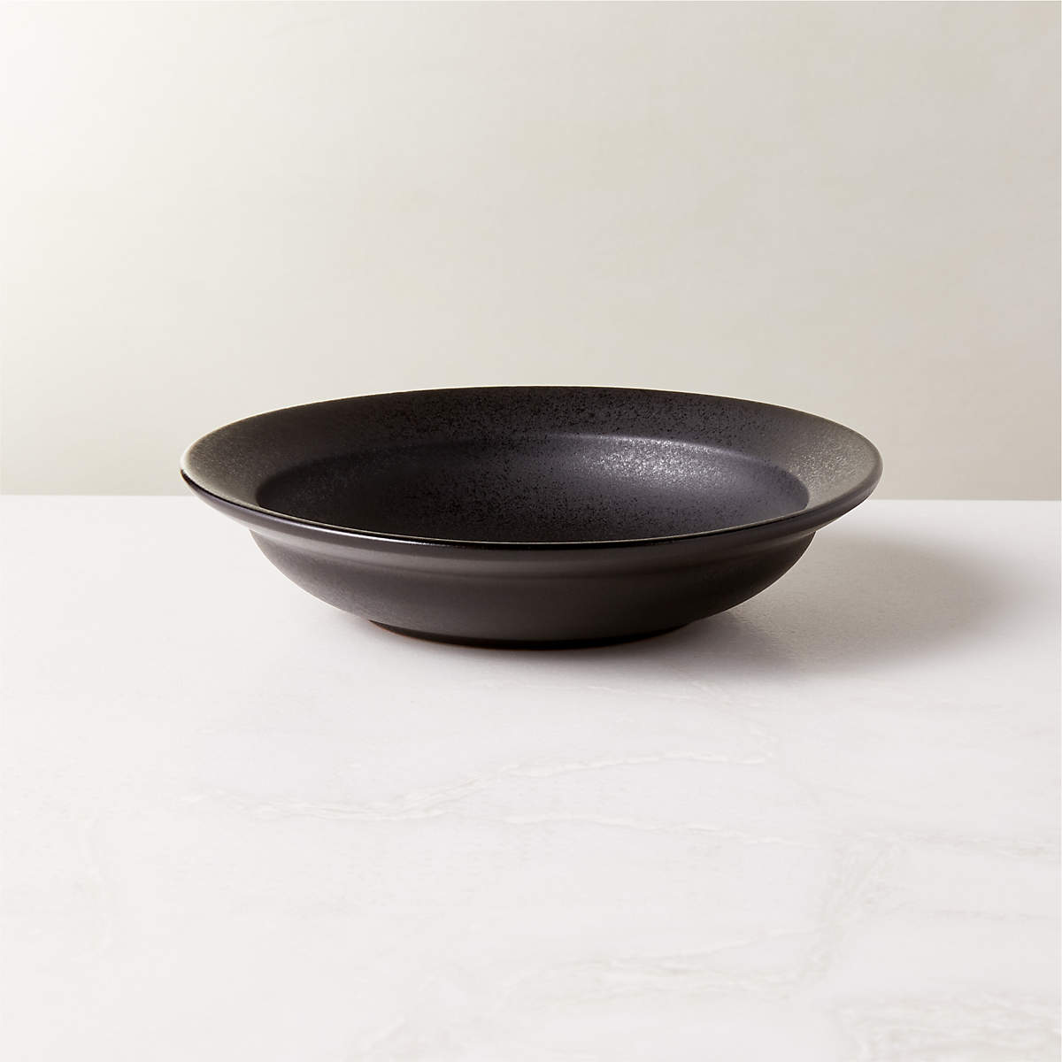 Sculpt Modern Black Pasta Bowl + Reviews CB2