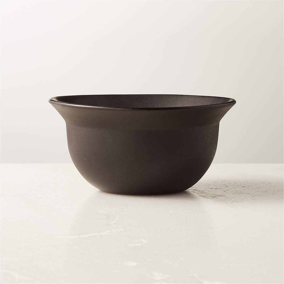 Sculpt Modern Black Soup/Cereal Bowl + Reviews CB2