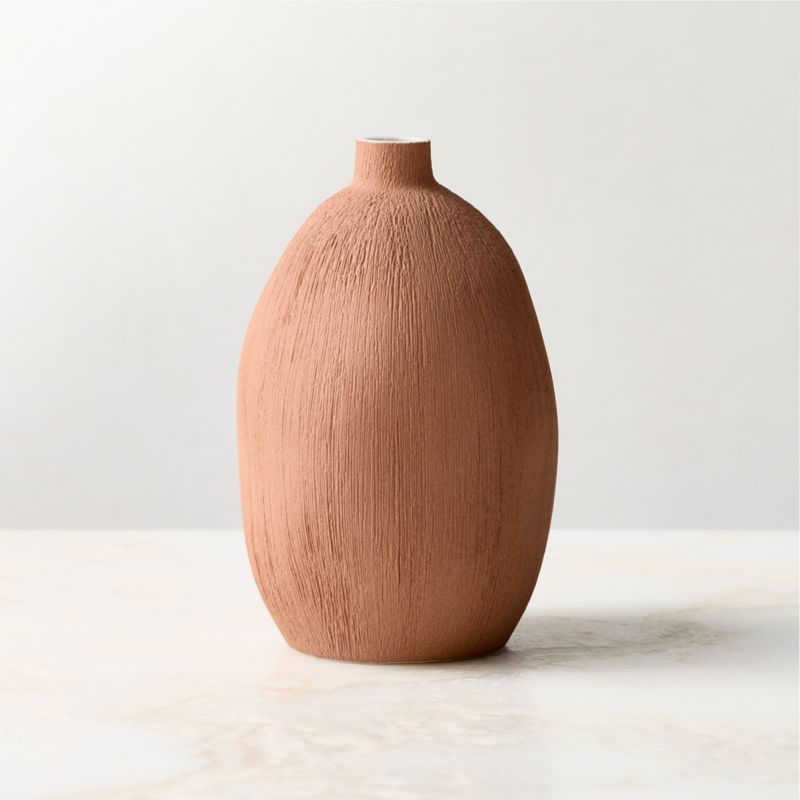 Seca Light Brown Porcelain Bud Vase 4" - image 2 of 4