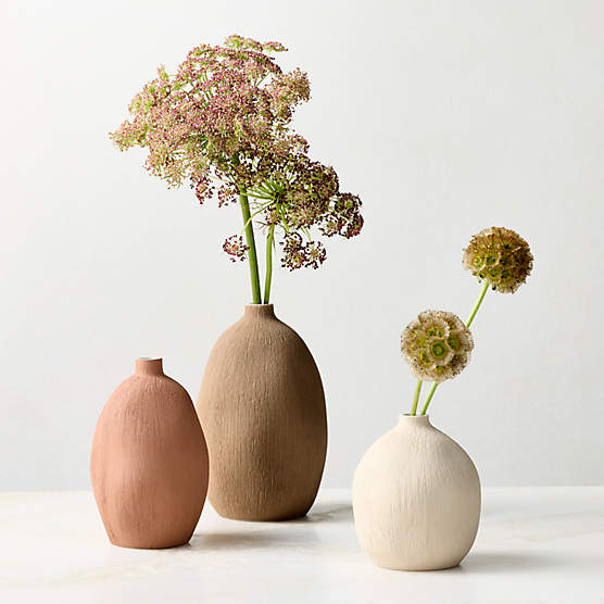 Seca Porcelain Bud Vases Set of 3