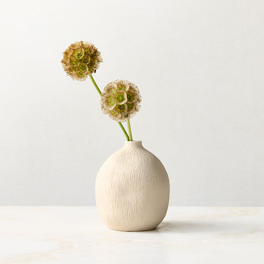 Seca Warm White Porcelain Bud Vase 3"