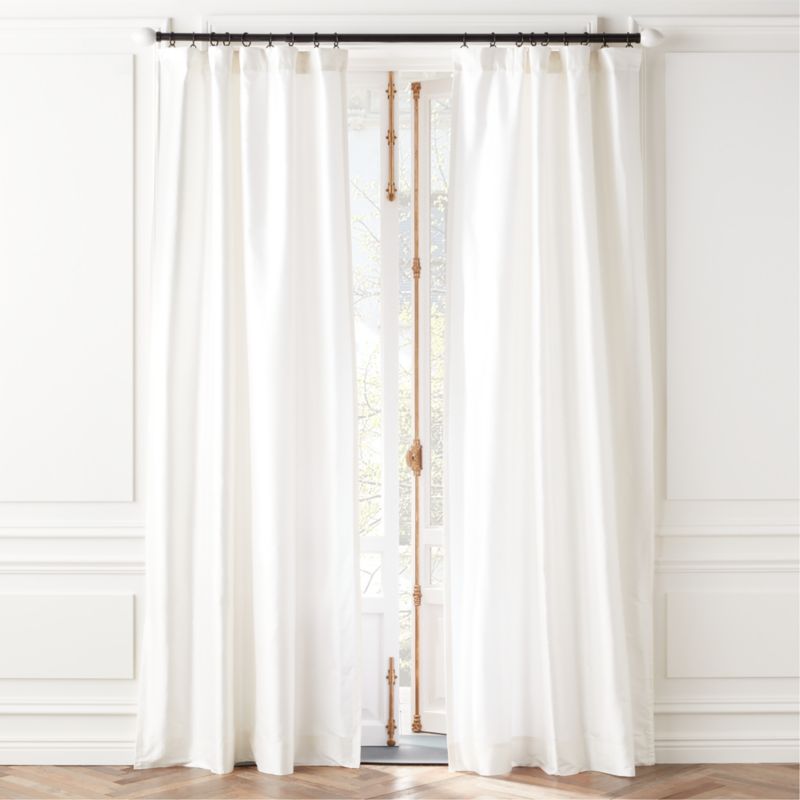 Seda Bright White Dupioni Silk Window Curtain Panel 48''x84'' - image 0 of 5