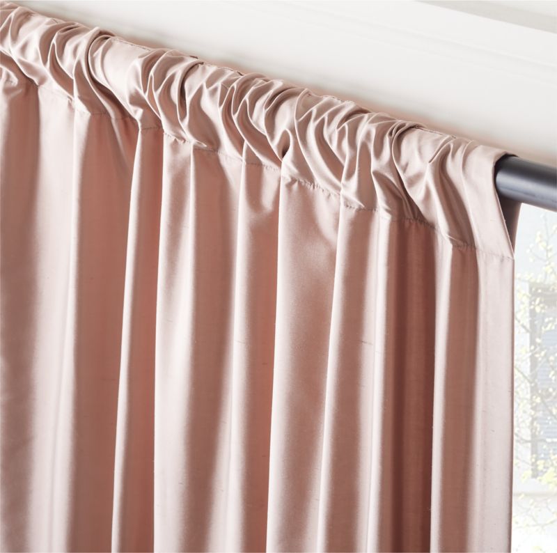 Seda Smoky Mauve Dupioni Silk Window Curtain Panel 48"x96'' - image 3 of 6