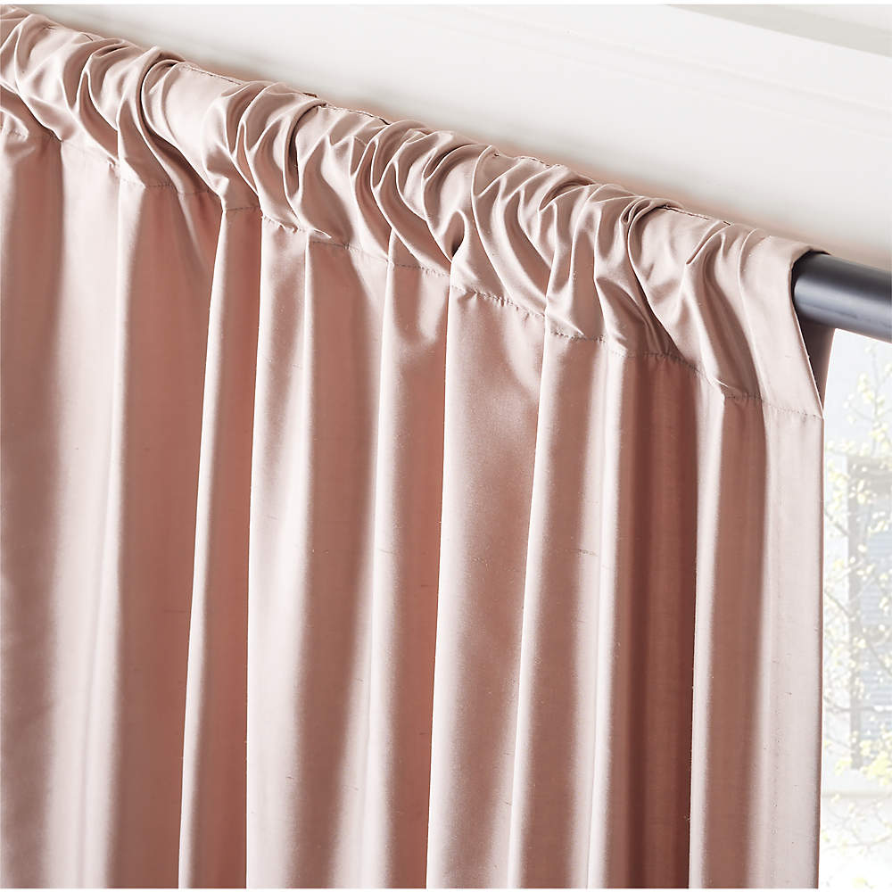 Storm Grey Cotton Velvet Window Curtain Panel with Lining 48x120 +  Reviews