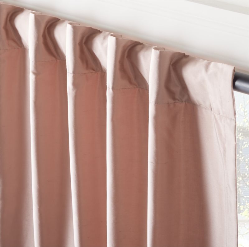 Seda Smoky Mauve Dupioni Silk Window Curtain Panel 48"x96'' - image 4 of 6