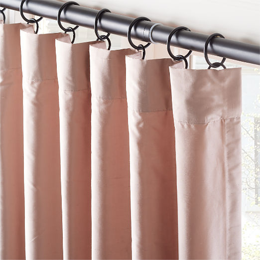 Seda Smoky Mauve Dupioni Silk Window Curtain Panel 48"x96''