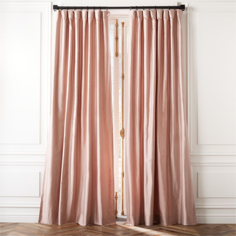 Blush Pink Crushed Velvet Curtains PAIR Ring Top Eyelet OR Pencil Pleat  Tape Top